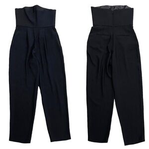 Topshop Black Strapless Jumpsuit Tailored
Crop Straight Leg, New w/ Tags, Size 8